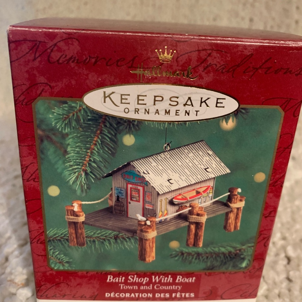 Hallmark Keepsake ornament, Bait Shop With Boat.Collector …